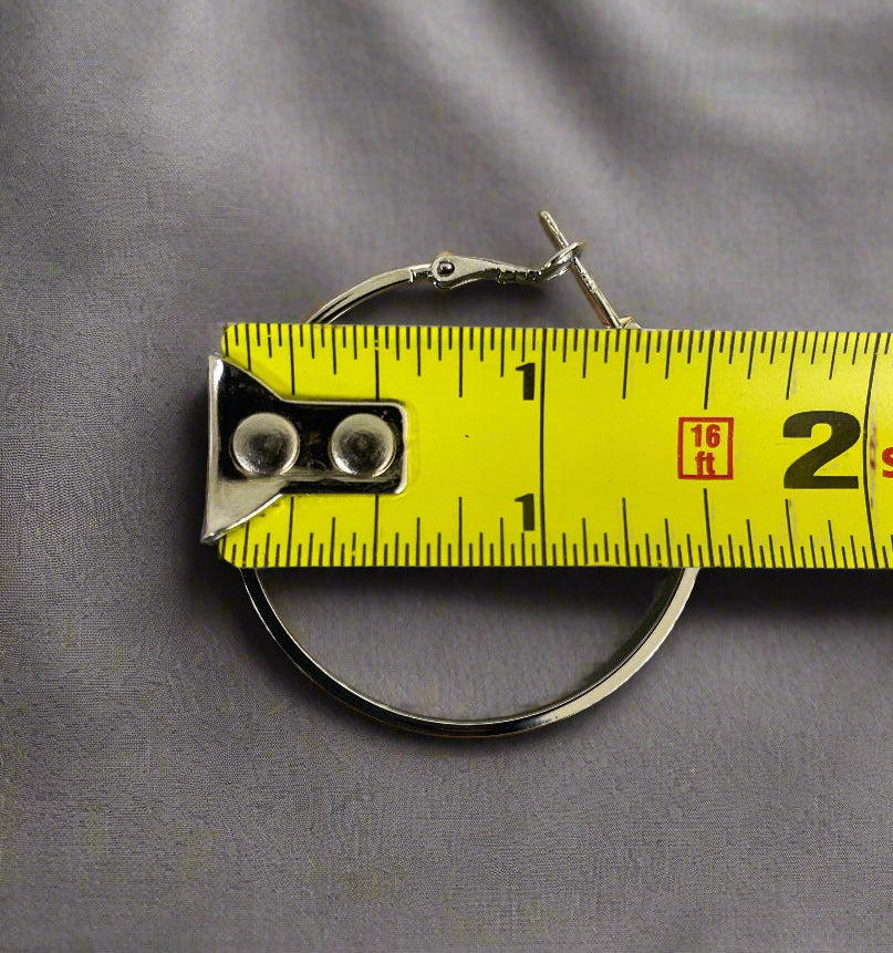 S925 Wide-Face Hoop Earrings