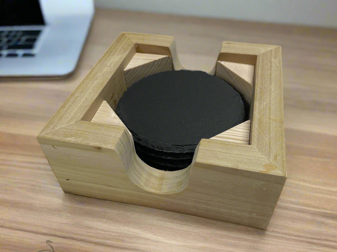 Customizable Slate Coaster, Set/4
