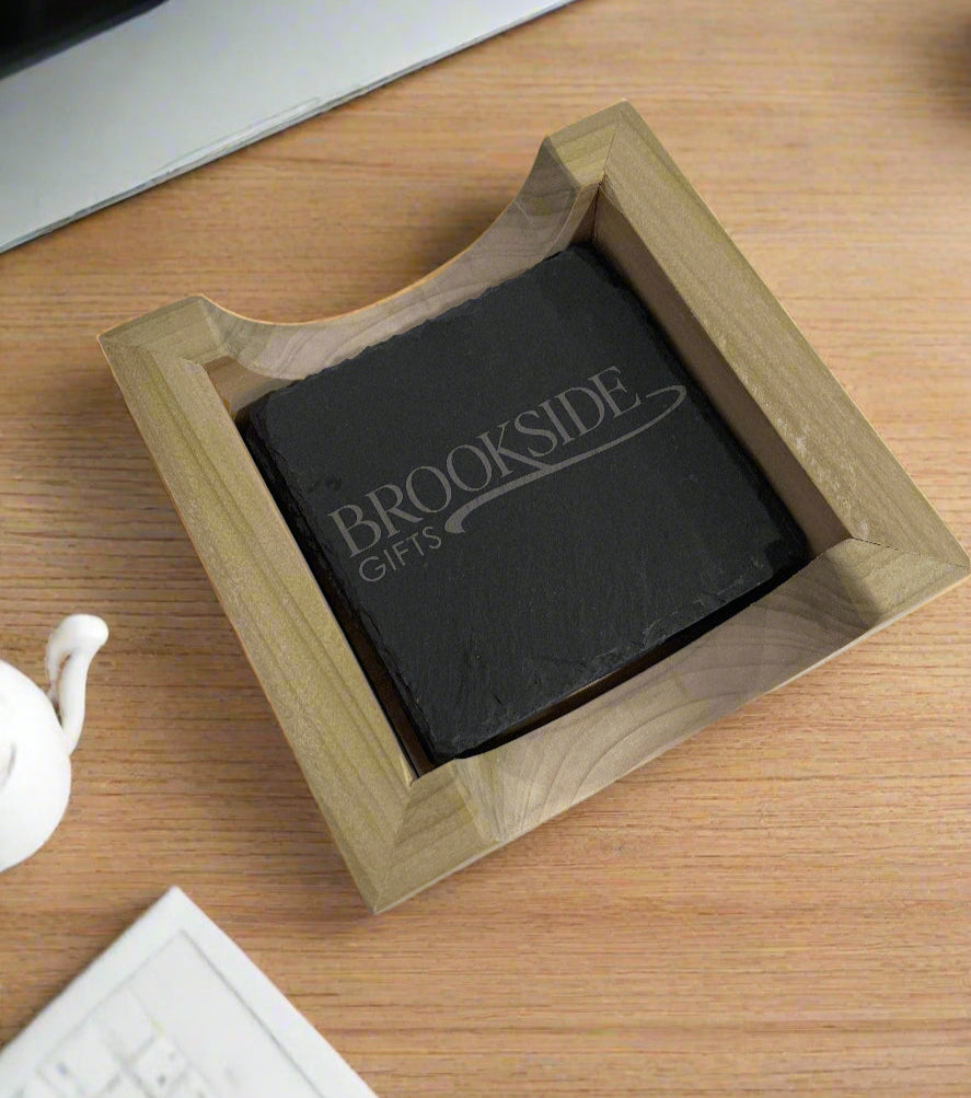 Customizable Slate Coaster, Set/4