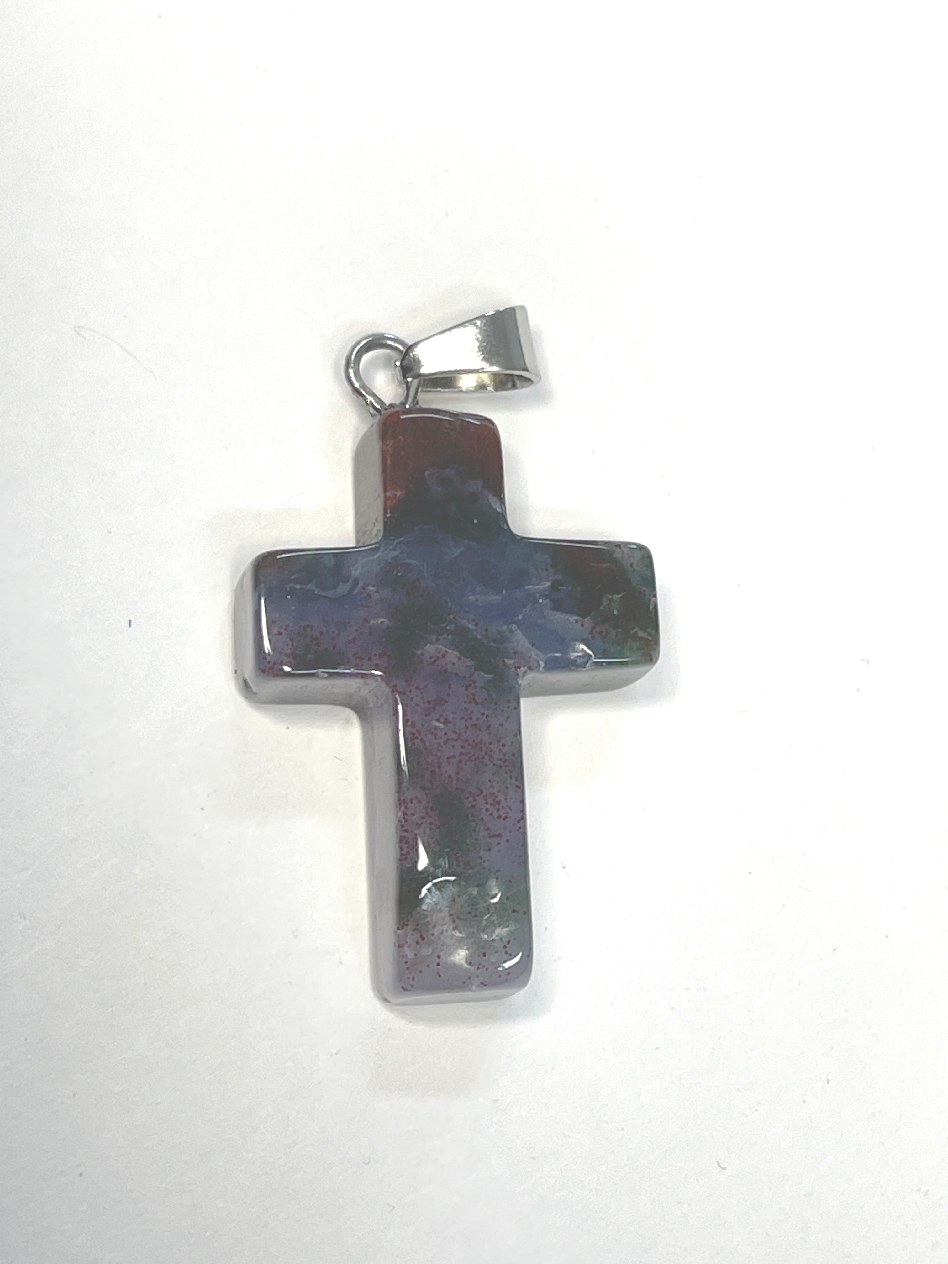 Natural Stone Cross Pendent Necklaces