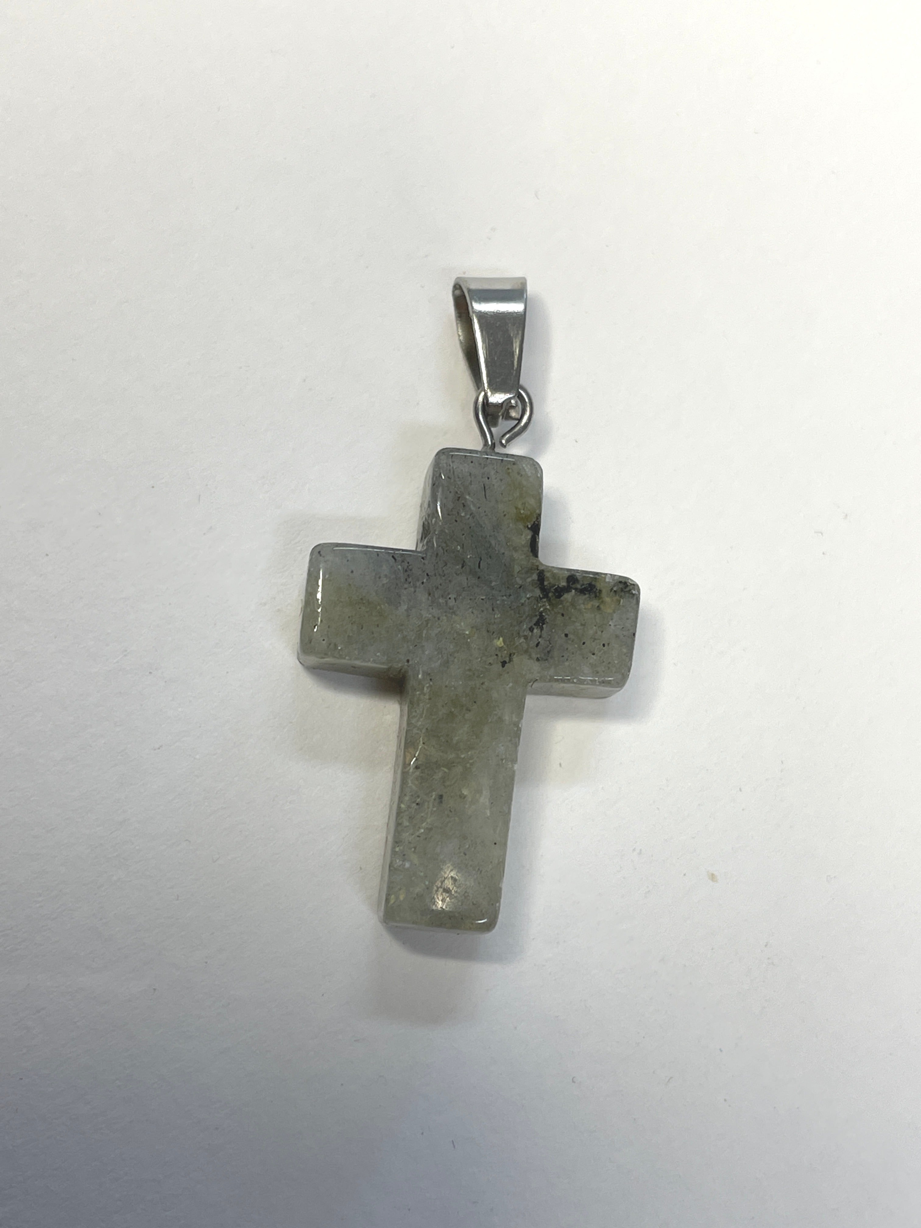 Natural Stone Cross Pendent Necklaces