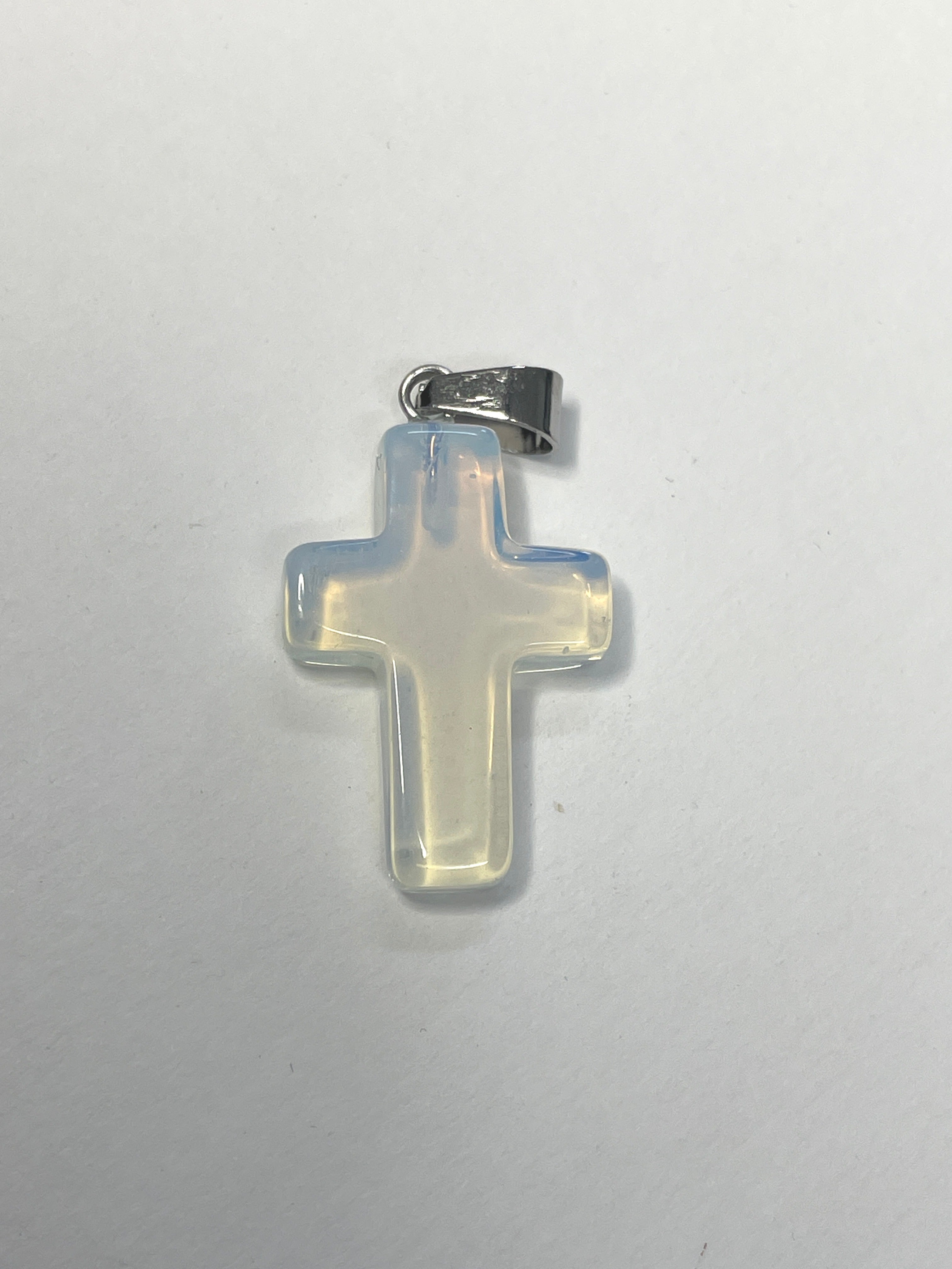 Natural Stone Cross Pendent Necklaces