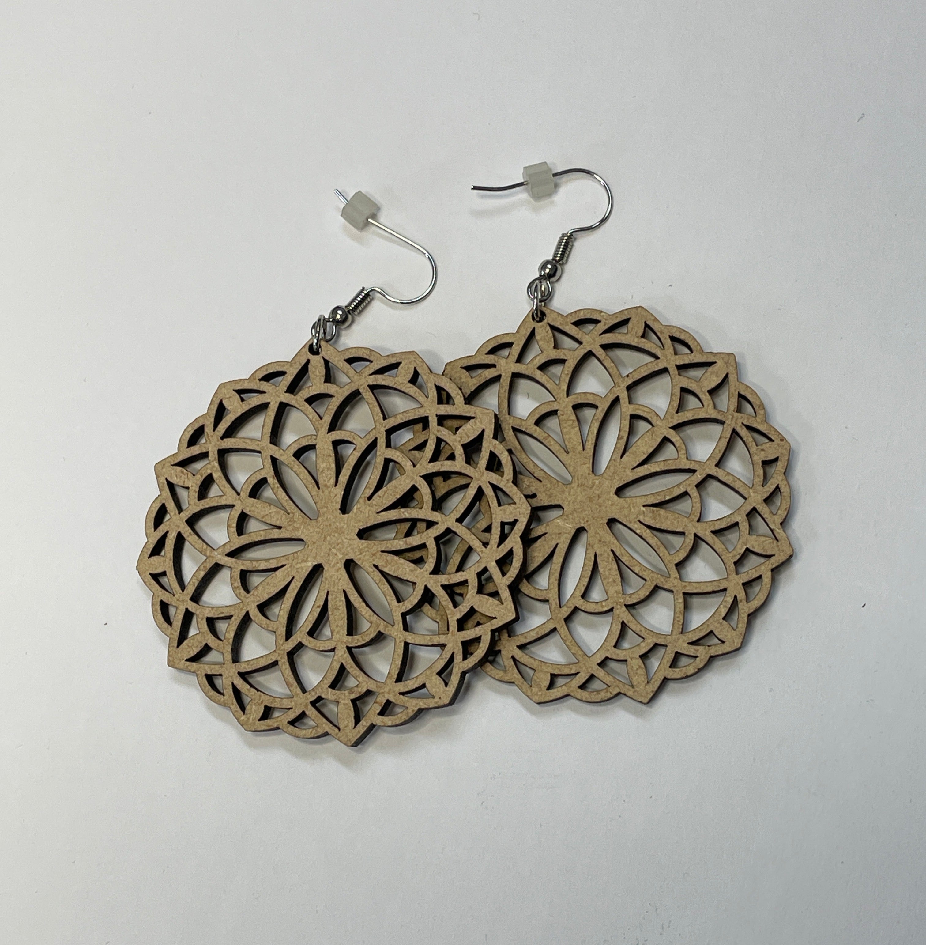 Wood Mandala Earrings