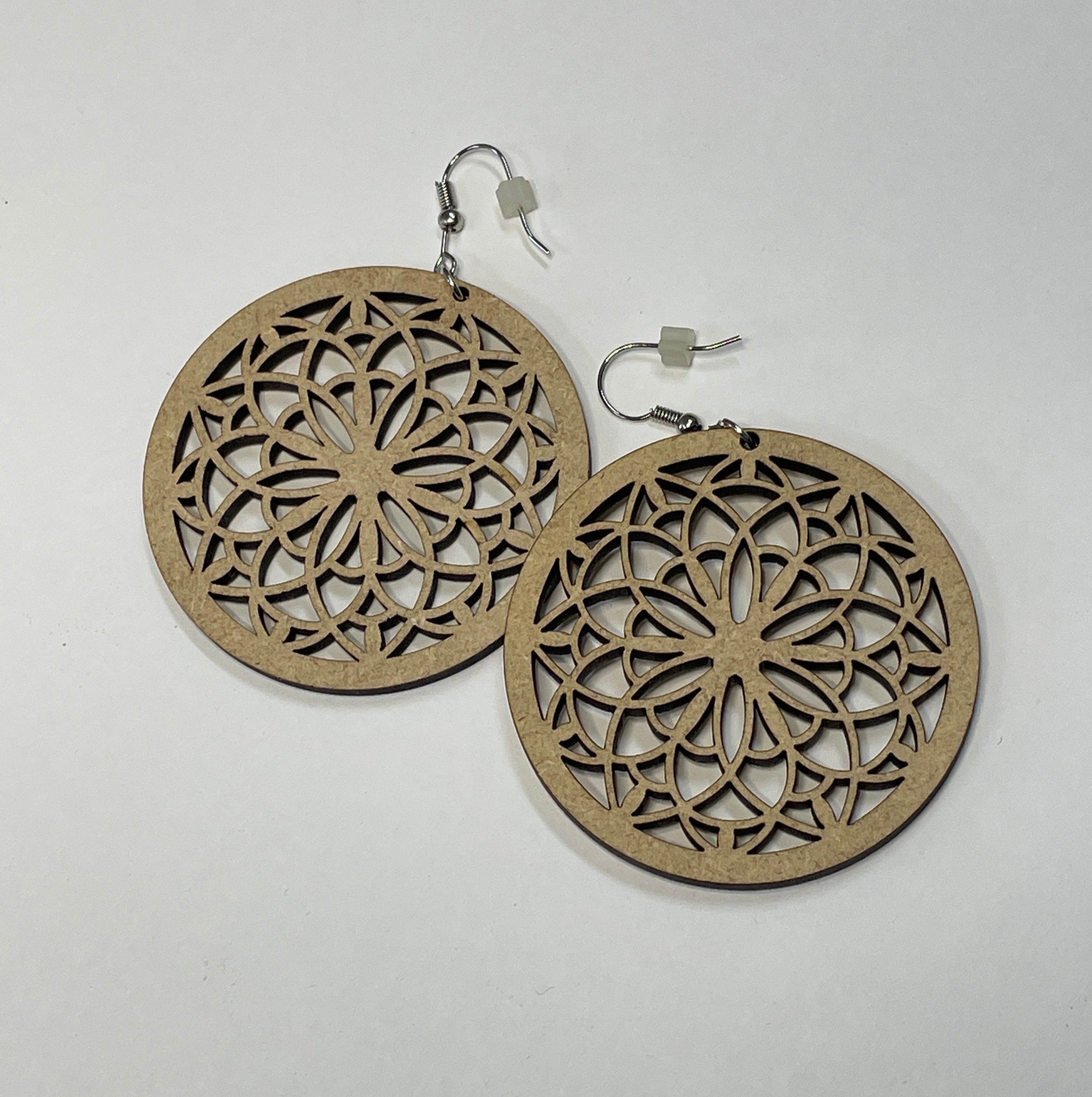Wood Mandala Earrings