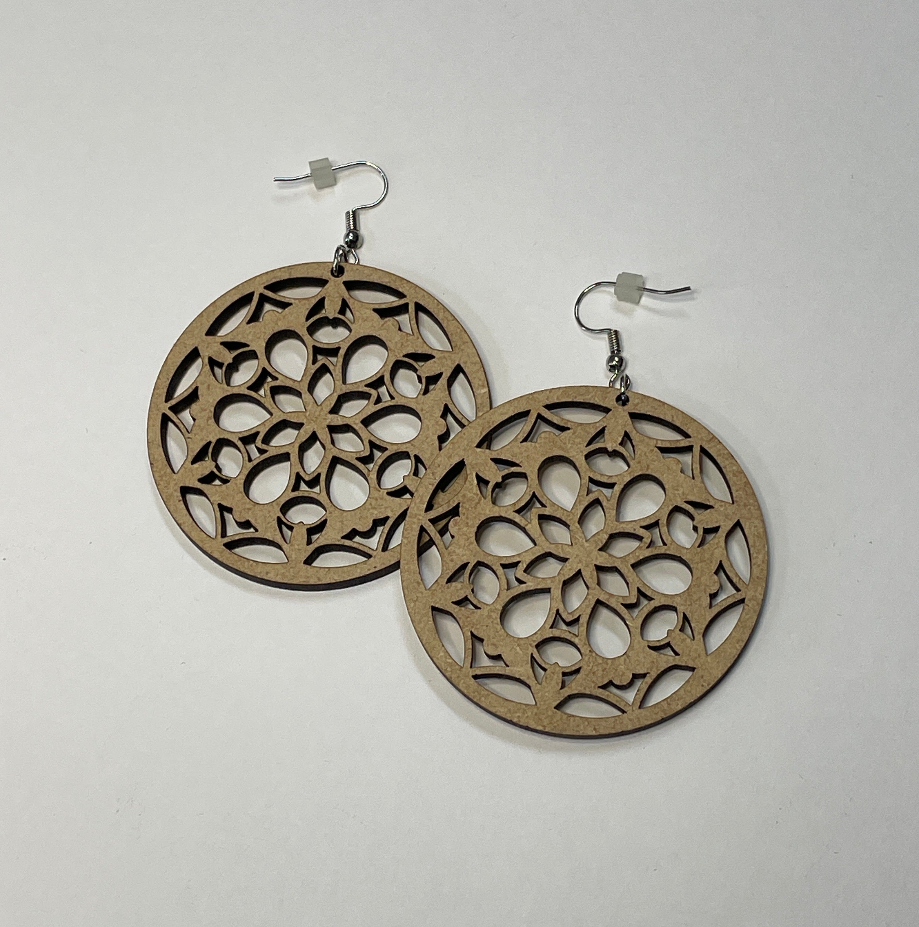 Wood Mandala Earrings