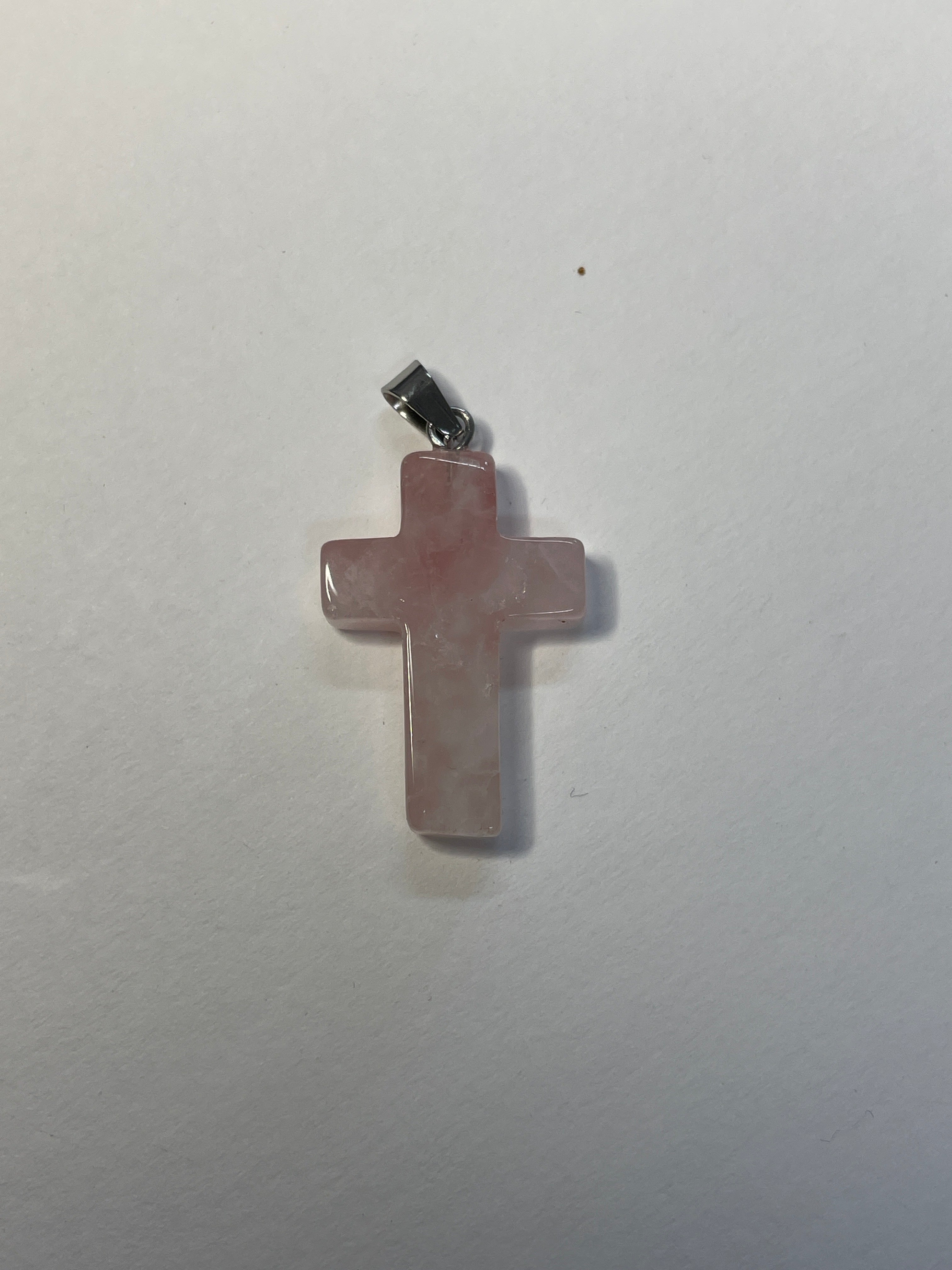 Natural Stone Cross Pendent Necklaces