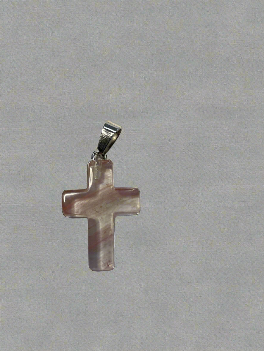 Natural Stone Cross Pendent Necklaces