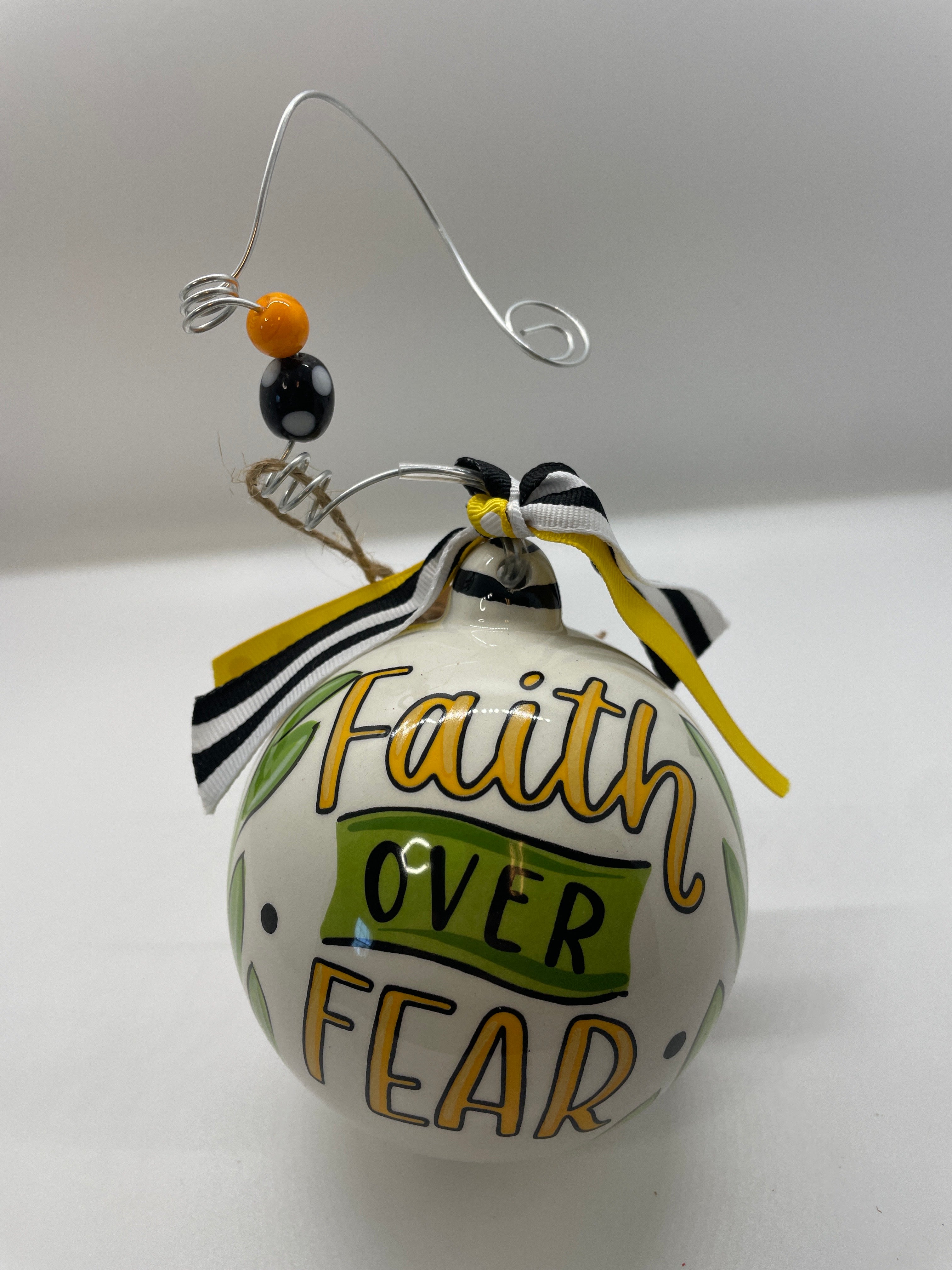 Faith Over Fear Sunflower Ornament