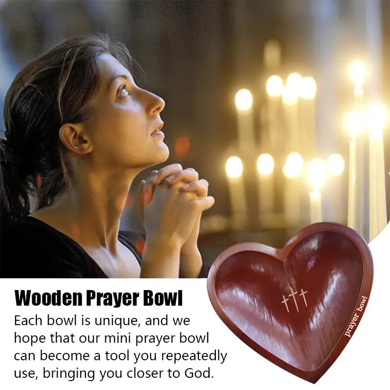 Wooden Heart Prayer Bowl