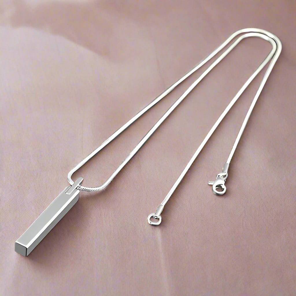 Sterling Silver Personalized Bar Necklace