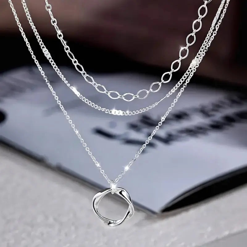 Sterling Silver Layered Necklace