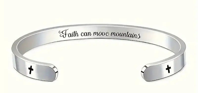 Stainless Steel Faith Cuff Bracelets