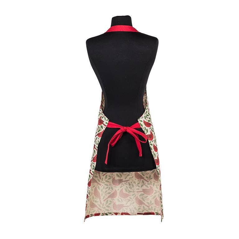Cardinals with Holly Apron-31"L