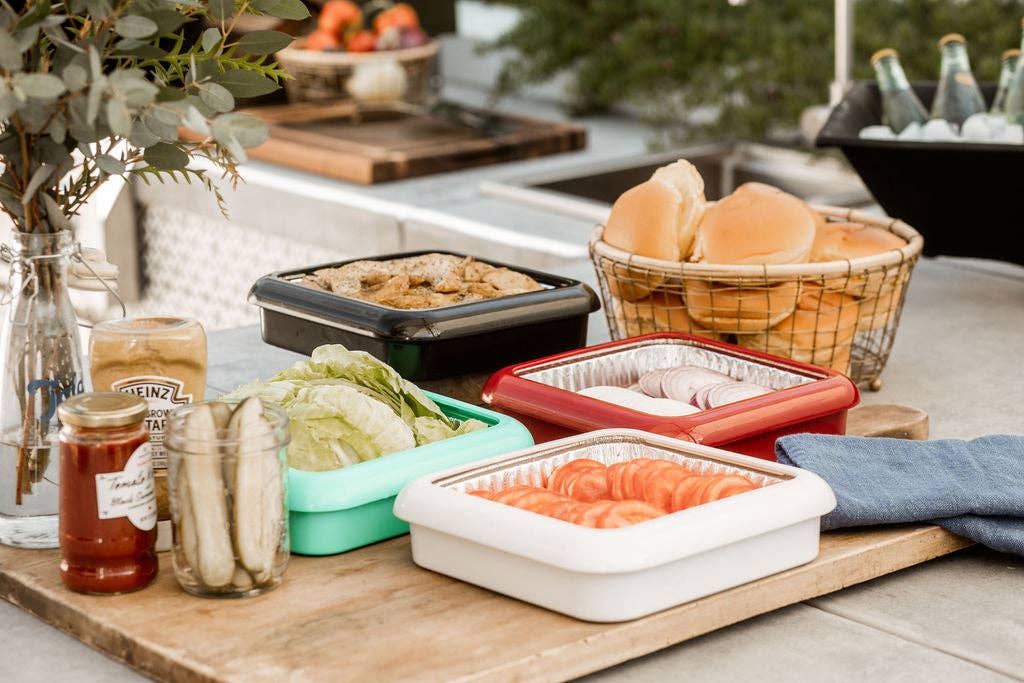 Square Set - 8x8 Pan Frame w/ Lid & Serving Spoon - Aqua