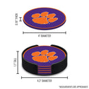 Clemson Tigers Molded PVC Coaster (4-Pack)