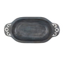 Black Wash w/ Metal Inlay Dough Bowl