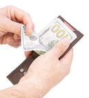 Maltese Cross Magnetic Leather Slim Wallet