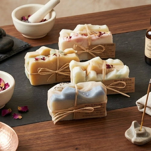 Wild Herb Soap Artisan Soap Slices Cold Process Handcrafted