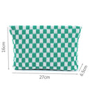 KNITTED CHECKERBOARD MAKEUP BAG PEN BAG_CWAB1210