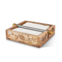 Inlay/Laser Leaf Napkin Holder