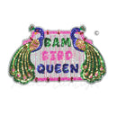 Bam Bird Queen Peacocks Mahjong Sequins Patch - Large