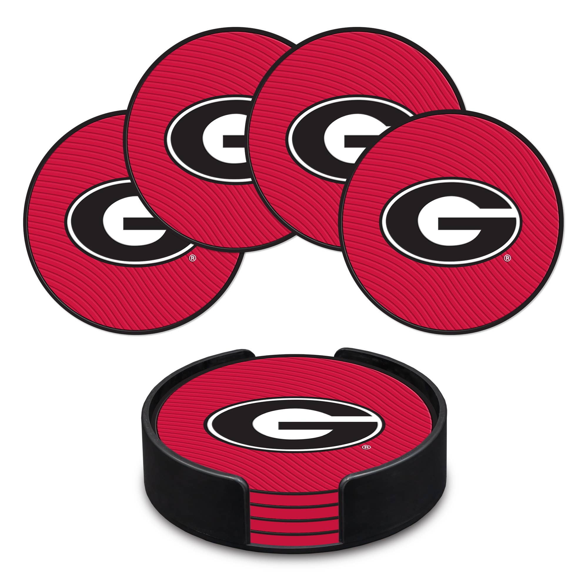 Georgia Bulldogs Molded PVC Coaster (4-Pack)