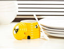 Beehive Covered Jar with Spoon-4"H