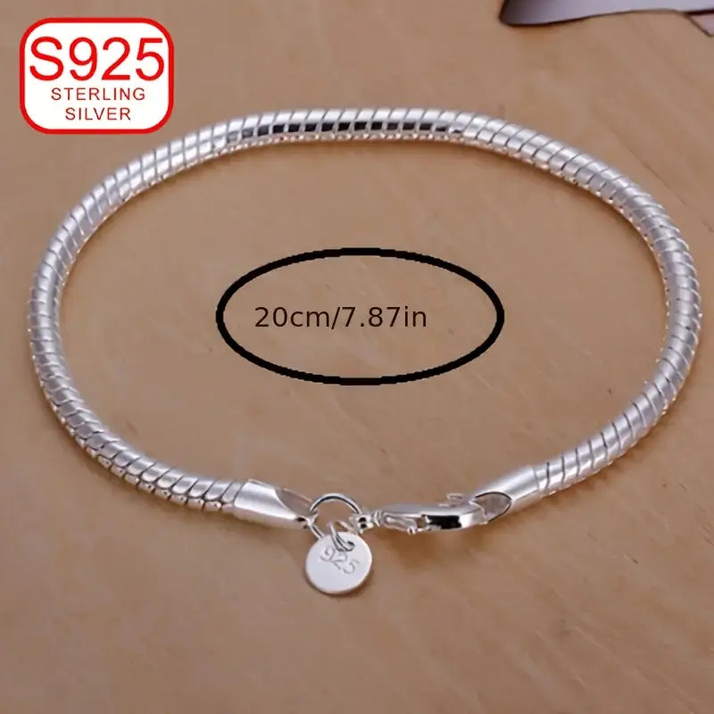 Sterling Silver Snake Bracelet
