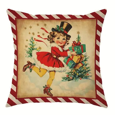 Vintage Design Christmas Throw Pillows