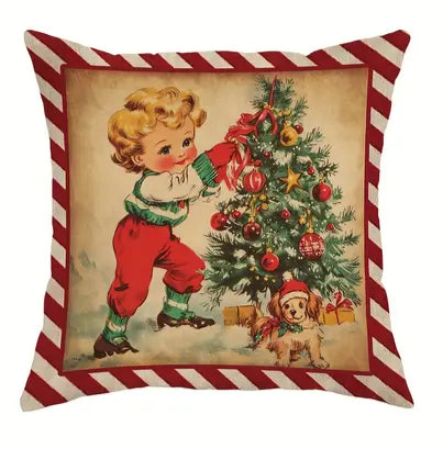 Vintage Design Christmas Throw Pillows