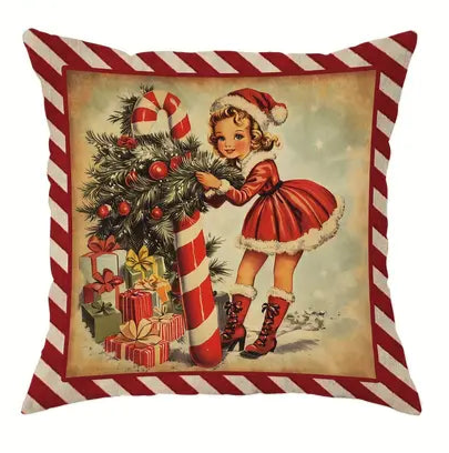 Vintage Design Christmas Throw Pillows