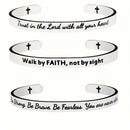 Stainless Steel Faith Cuff Bracelets