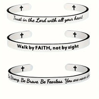 Stainless Steel Faith Cuff Bracelets