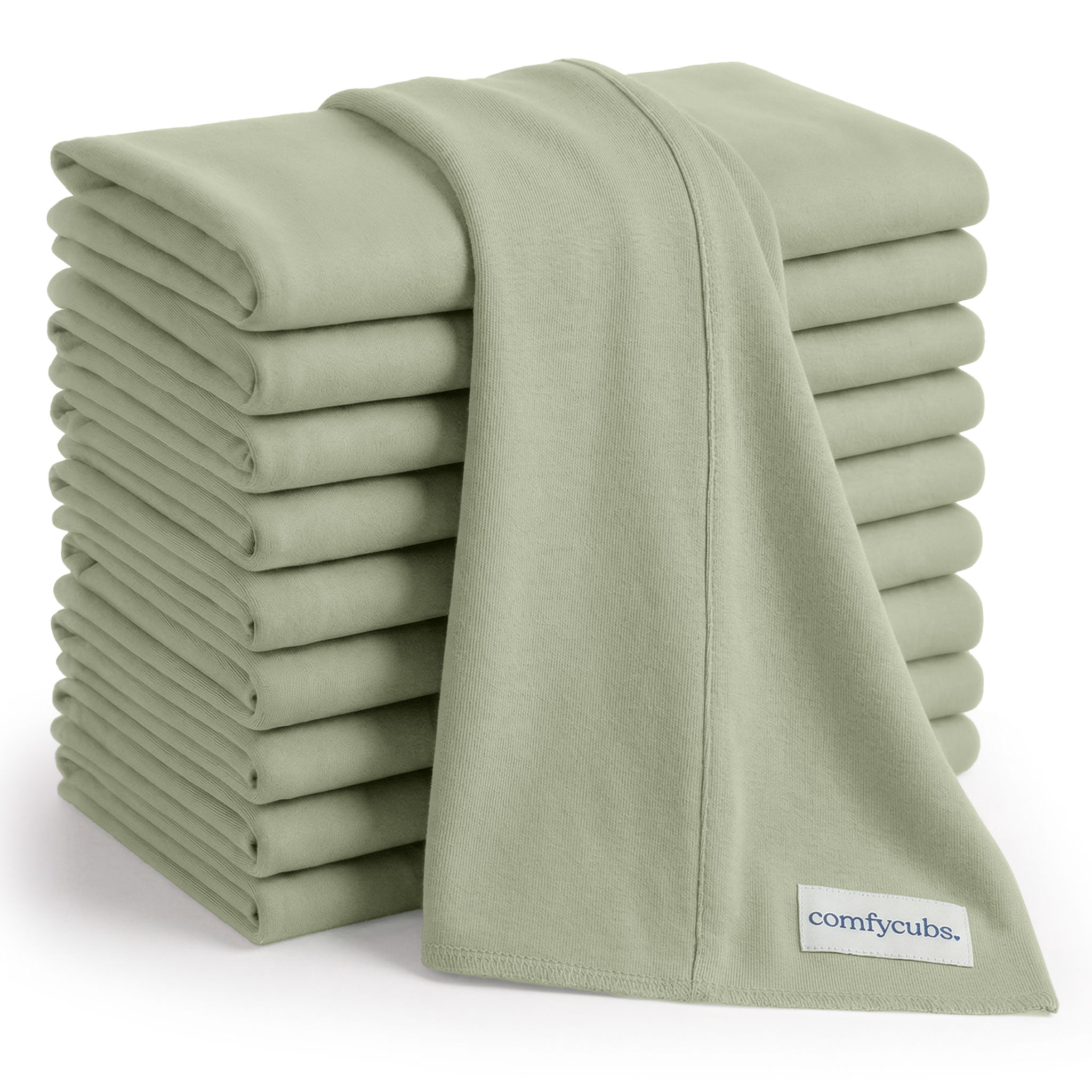 Baby Burp Cloths Set, Large 6-Layer, 100% Cotton Comfy Cubs