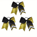 Large Black & Gold Glitter Bow