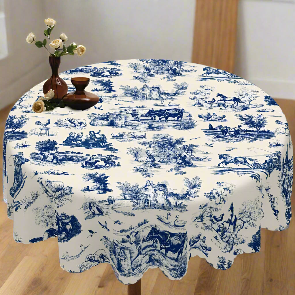 Blue & White Tablecloth