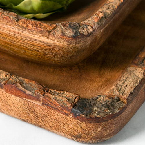 Artisan Wood 6x6x1.5 Mango Bark Bowl