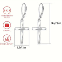 Sterling Silver Cross Earrings