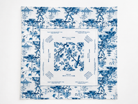 Blue Table Cloth Mahjong Mat 54x54