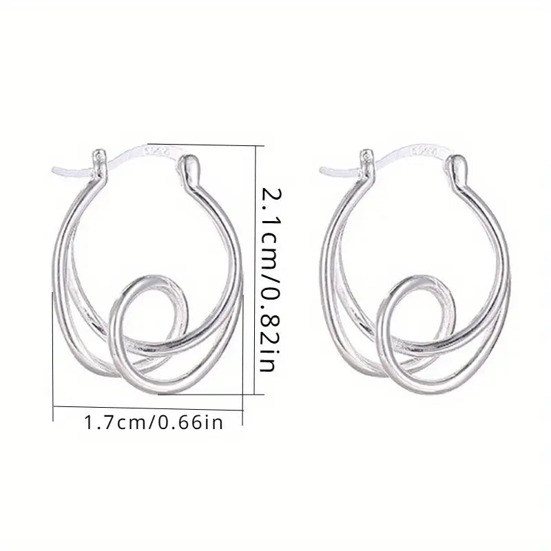 Sterling Silver Twisted Knot Earrings