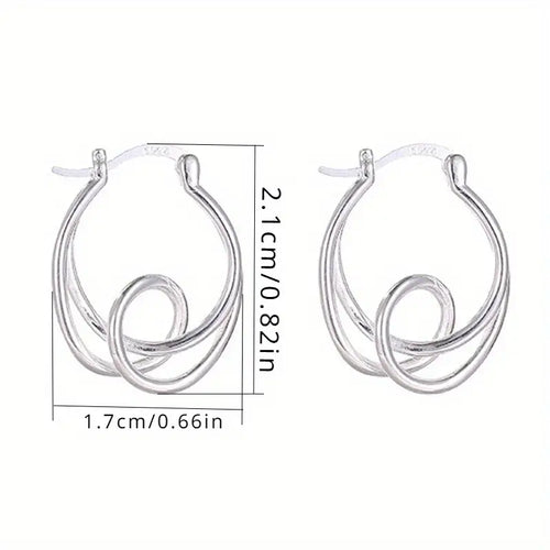 Sterling Silver Twisted Knot Earrings