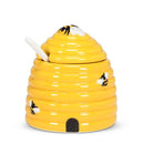 Beehive Covered Jar with Spoon-4"H