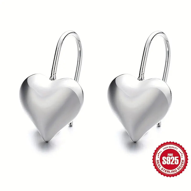 Sterling Silver Bubble Heart Earrings