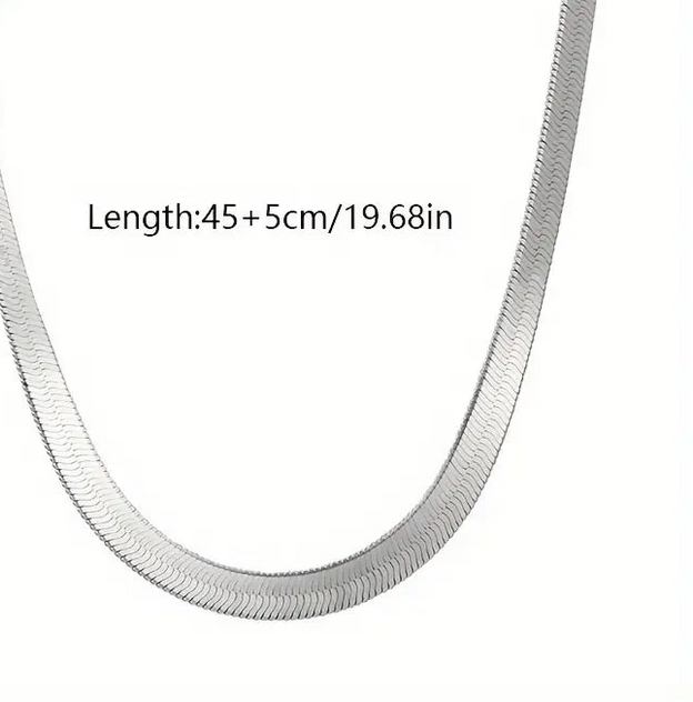 Sterling Silver Herringbone Necklace