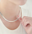 Sterling Silver Herringbone Necklace