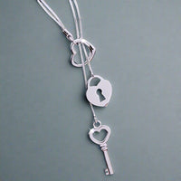 Sterling Silver "Key to My Heart" Necklace