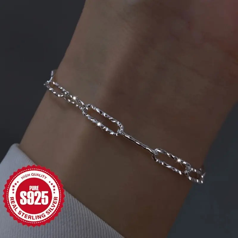 Sterling Silver Paperclip Bracelet