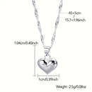 Sterling Silver Bubble Heart Necklace