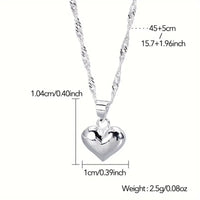 Sterling Silver Bubble Heart Necklace
