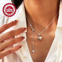 Sterling Silver Bubble Heart Necklace